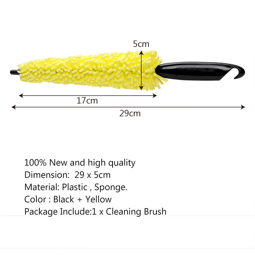 Wheel cleaning brush